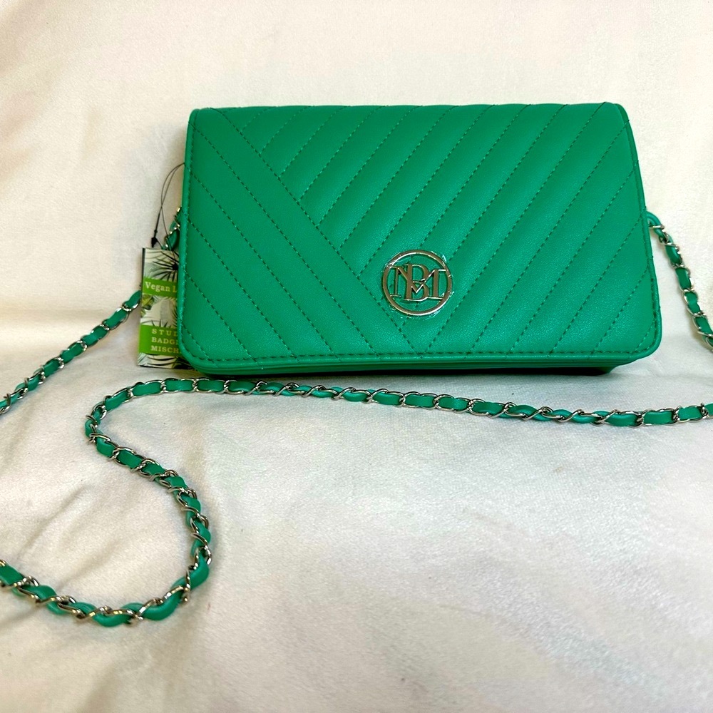 Studio Badgley Mischka Green Vegan Crossbody NWT